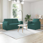 Set di divani 2 pz Verde Scuro Tessuto 3407540