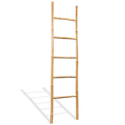 Scala Portasciugamani con 5 Pioli in Bambù 150 cm 43719