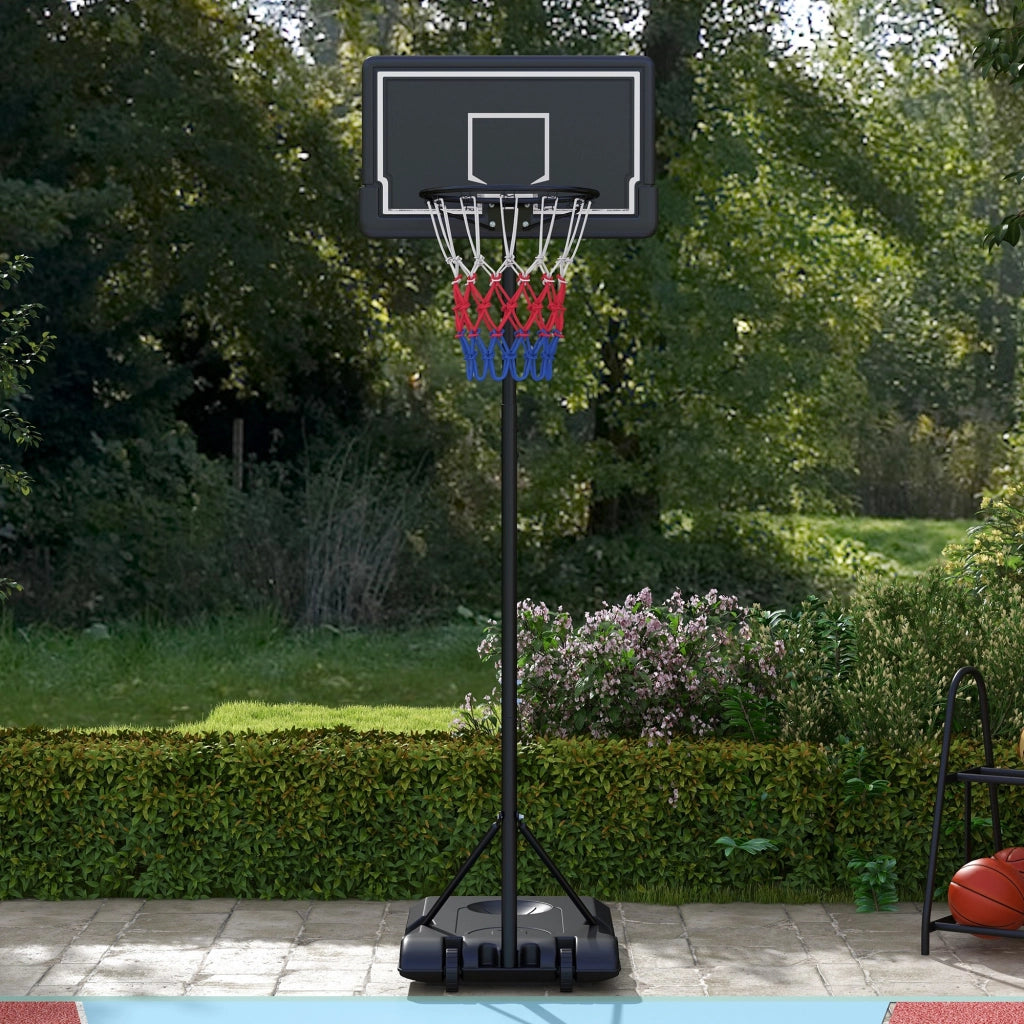 Canestro da Basket Regolabile ¨C Xylo ¨C Altezza 1,82-2,13m Mobile Nero