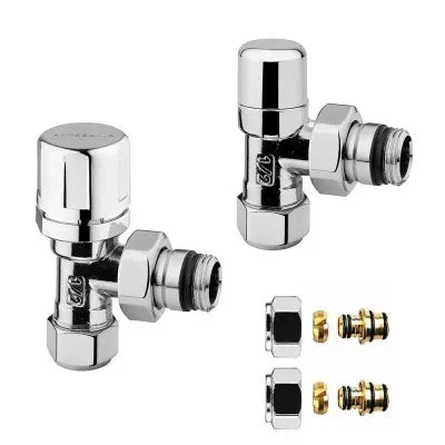 Kit valvola manuale e detentore raccordi multi 20x2 cromo