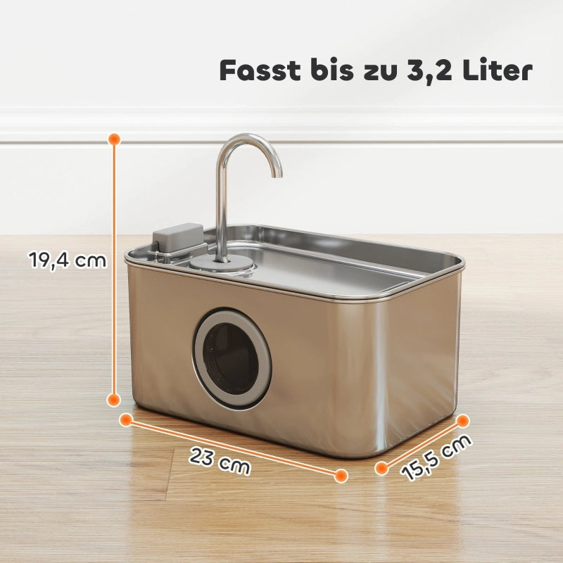 Fontana per gatti da 3,2 litri con pompa silenziosa e filtro a carboni attivi.