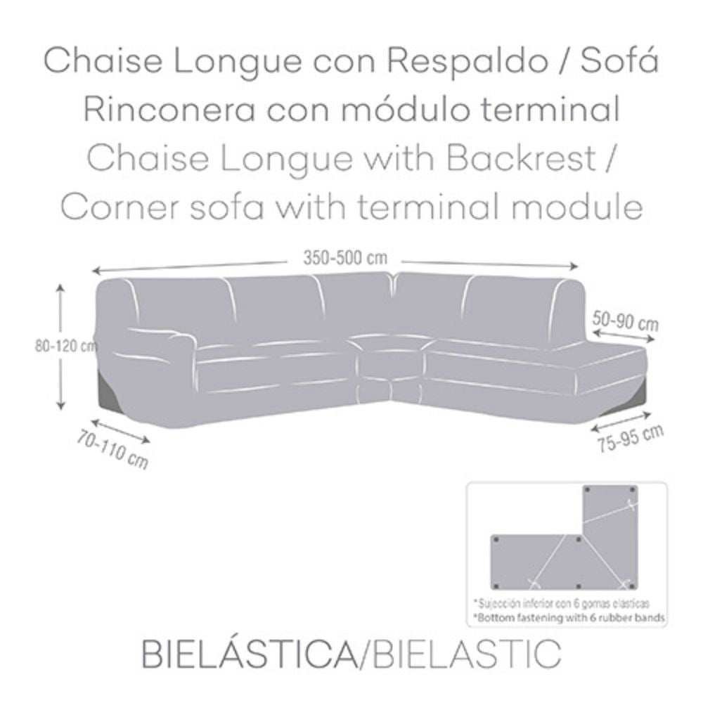 Copridivano angolare destro beige Jaz 350-500