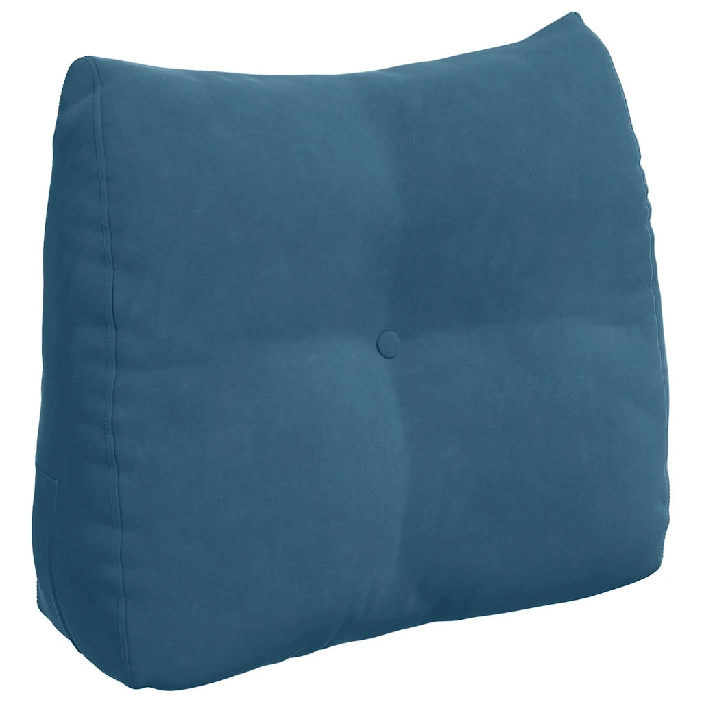 Cuscino per Schiena Blu 60 x 24 x 50 cm Velluto 42014399