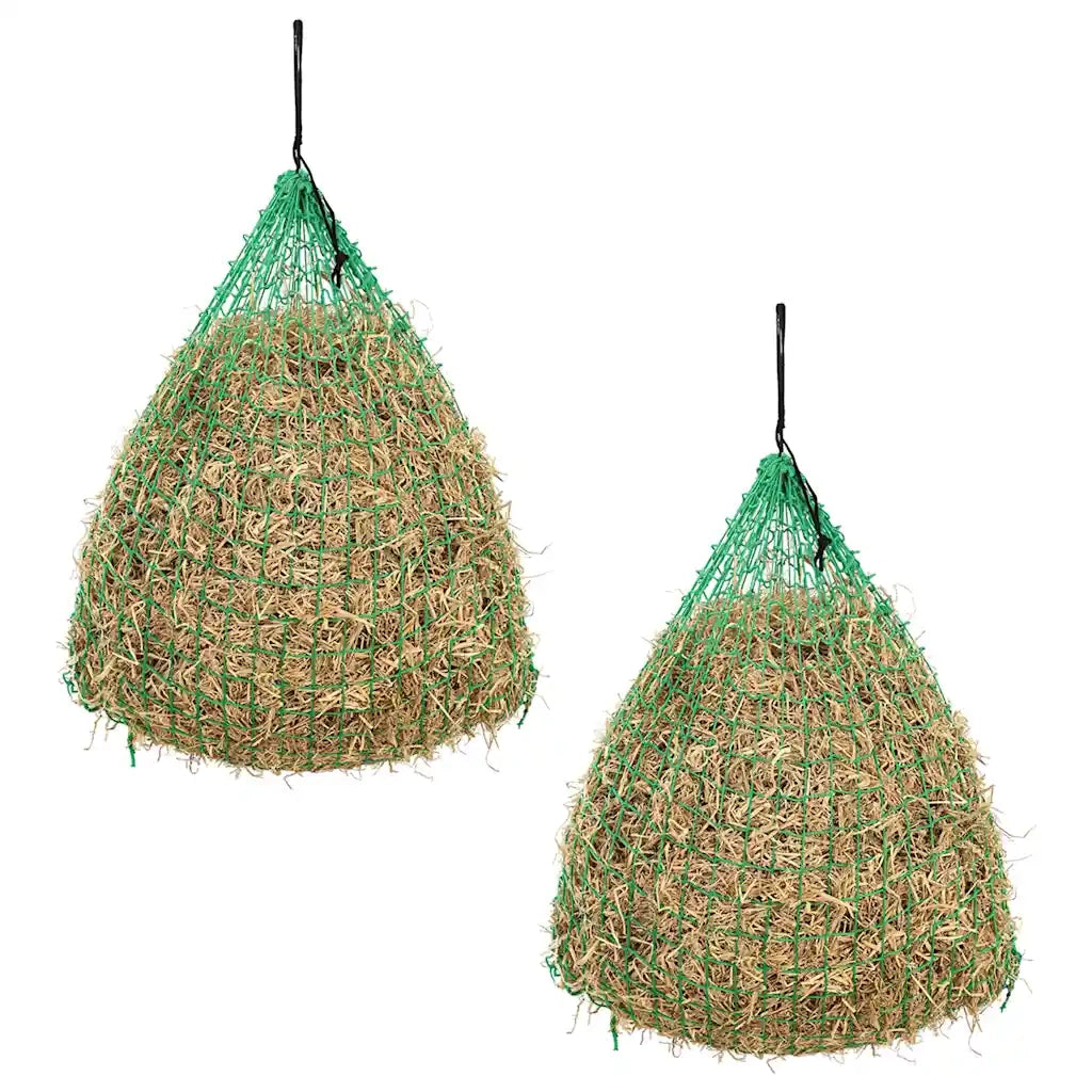 Set 2 pz Reti per Fieno Rotonde 0,75x0,5 m PP 142137
