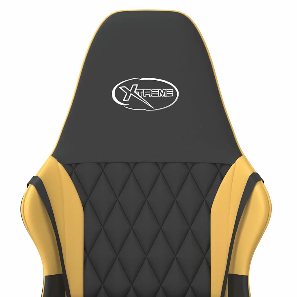 Sedia da Gaming Nera e Oro in Similpelle 3143777