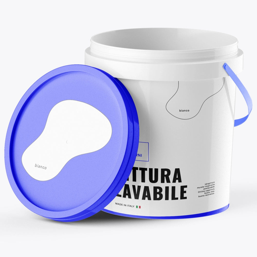 Idropittura lavabile elevata copertura opaca bianca muri soffitti interni *** formato 2.5 lt, confezione 1