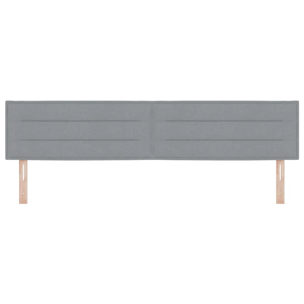 Testiera | Testata Grigio chiaro 200 cm Tessuto