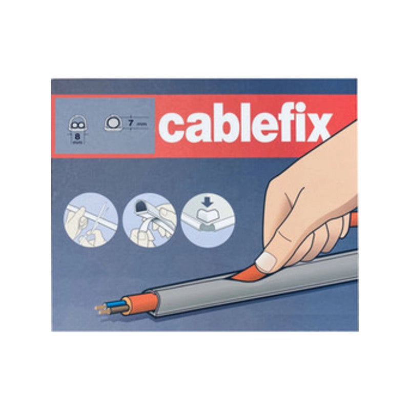 CANALINA ADESIVA INOFIX 8X7 MM DA 4 M GRIGIO- 1,0 confezione