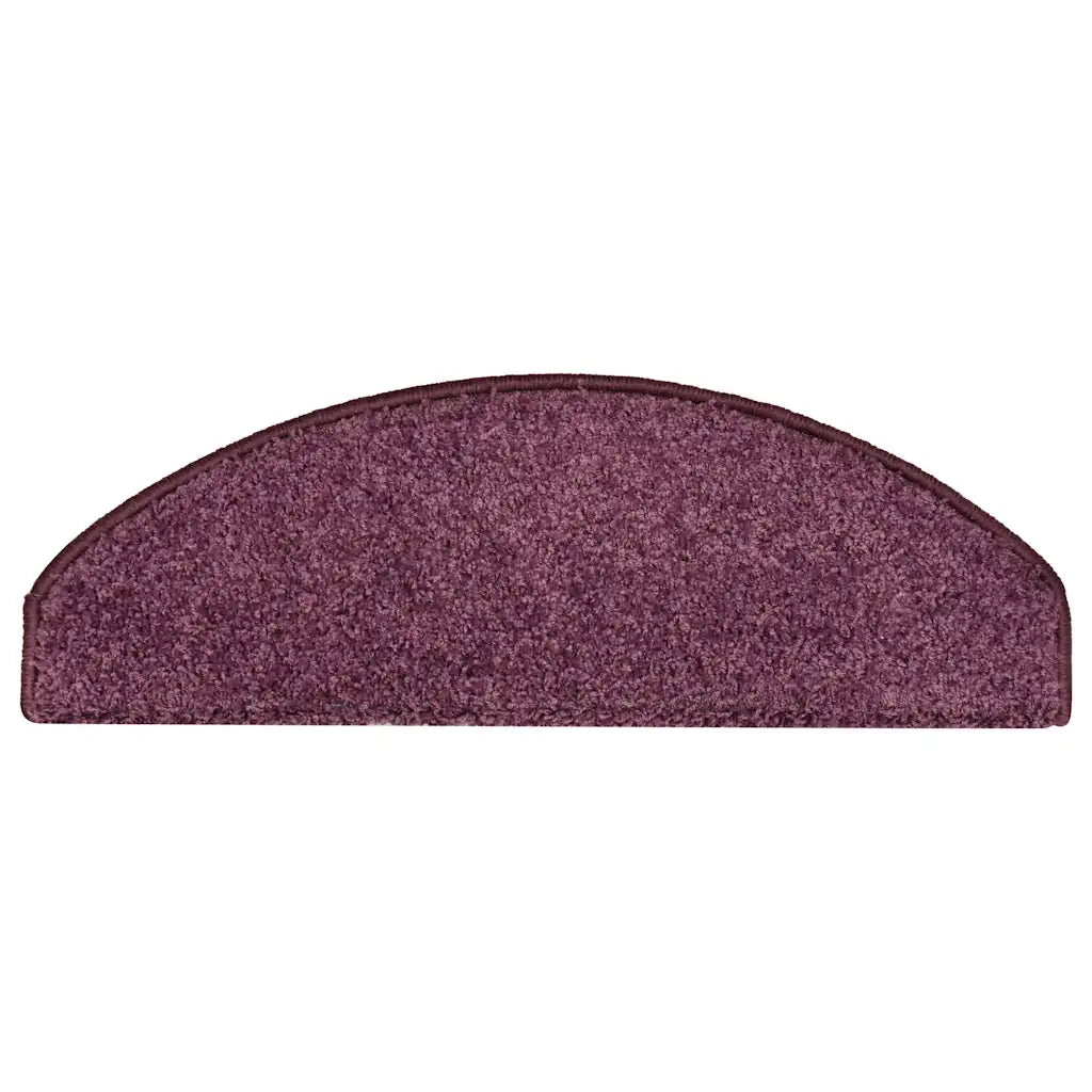 Tappetini per scale 15 pz 65x21x4 cm Viola scuro Semicircolari 322385