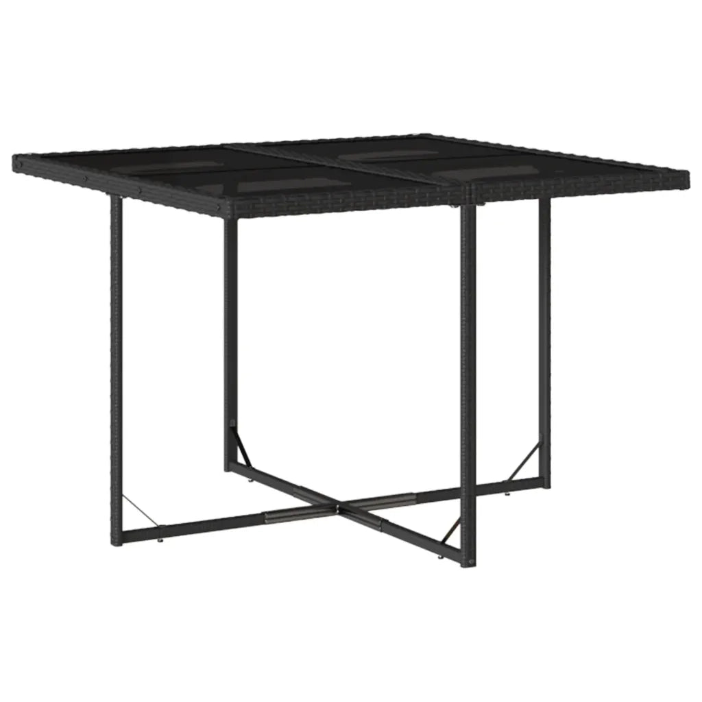 Set da Pranzo da Giardino 11 pz con Cuscini in Polyrattan Nero 3277878
