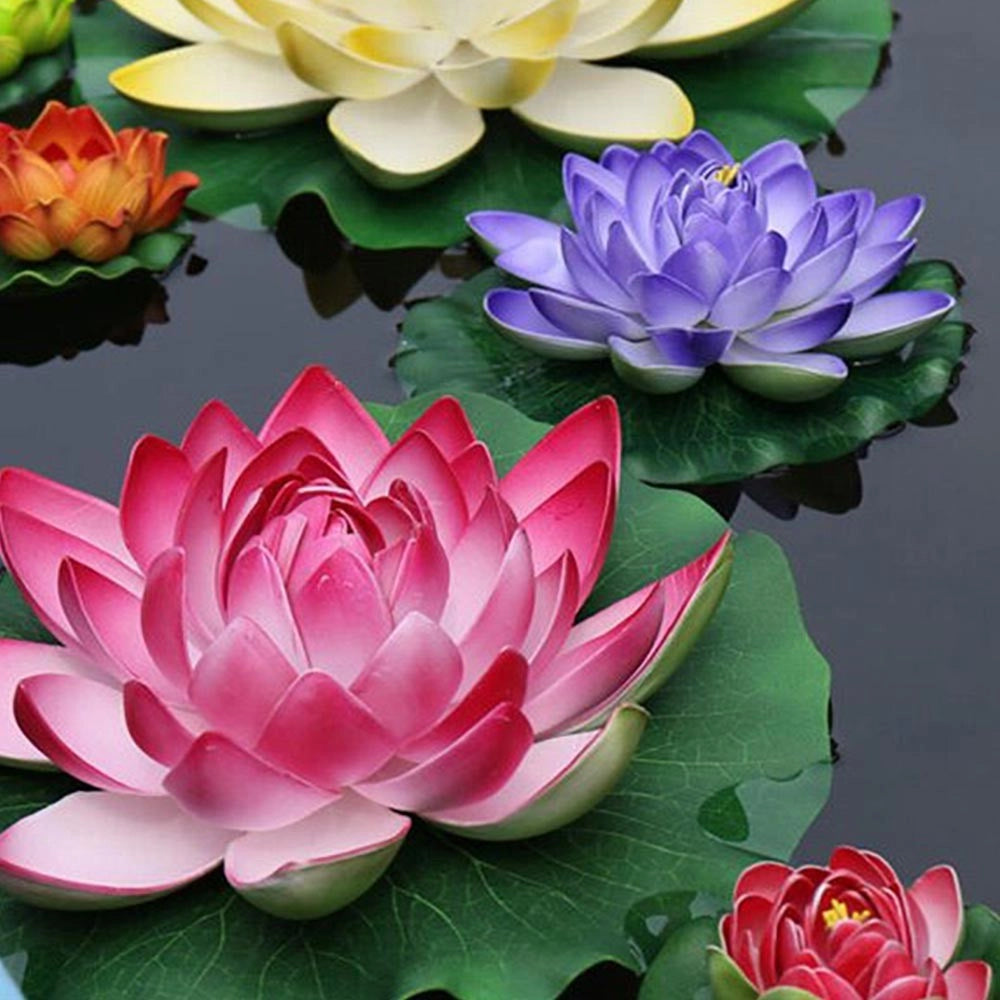 Velda Floating Lotus Foam Fuchsia Ø28cm - decorazione sintetica galleggiante per laghetti