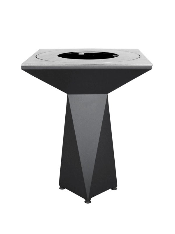 Braciere da giardino, Barbecue con foro per wok e griglia con gambe in acciaio - G1 Basic grafite