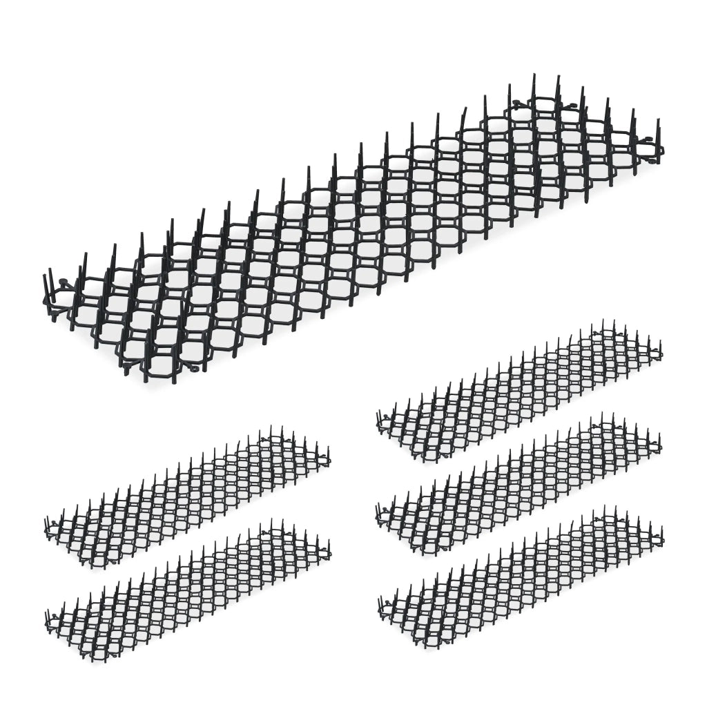 Set di 6 griglie anti gatti e martini da giardino 3 x 49 x 14 cm in plastica nera 13_0016786