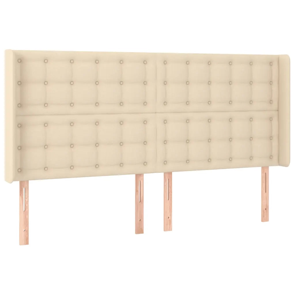 Letto a Molle Materasso e LED bianco 200x200cm in Tessuto