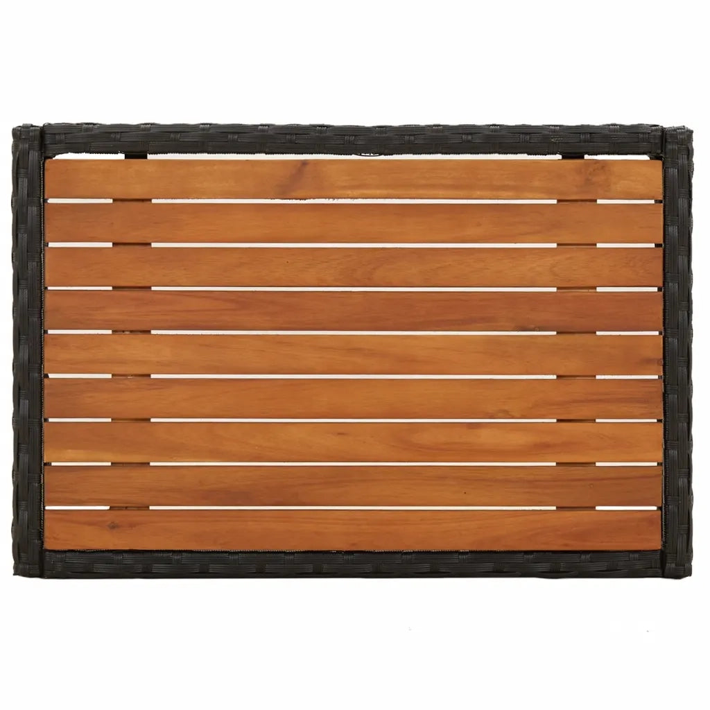 Set da Pranzo da Giardino 4 pz con Cuscini Nero in Polyrattan 3185086