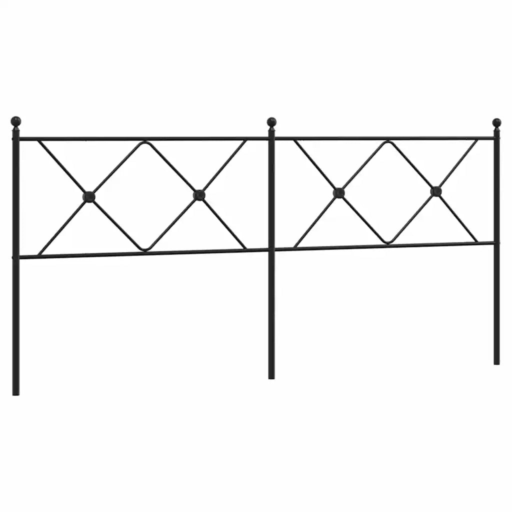 Testiera di Ricambio in Metallo Nero 180 cm 376538