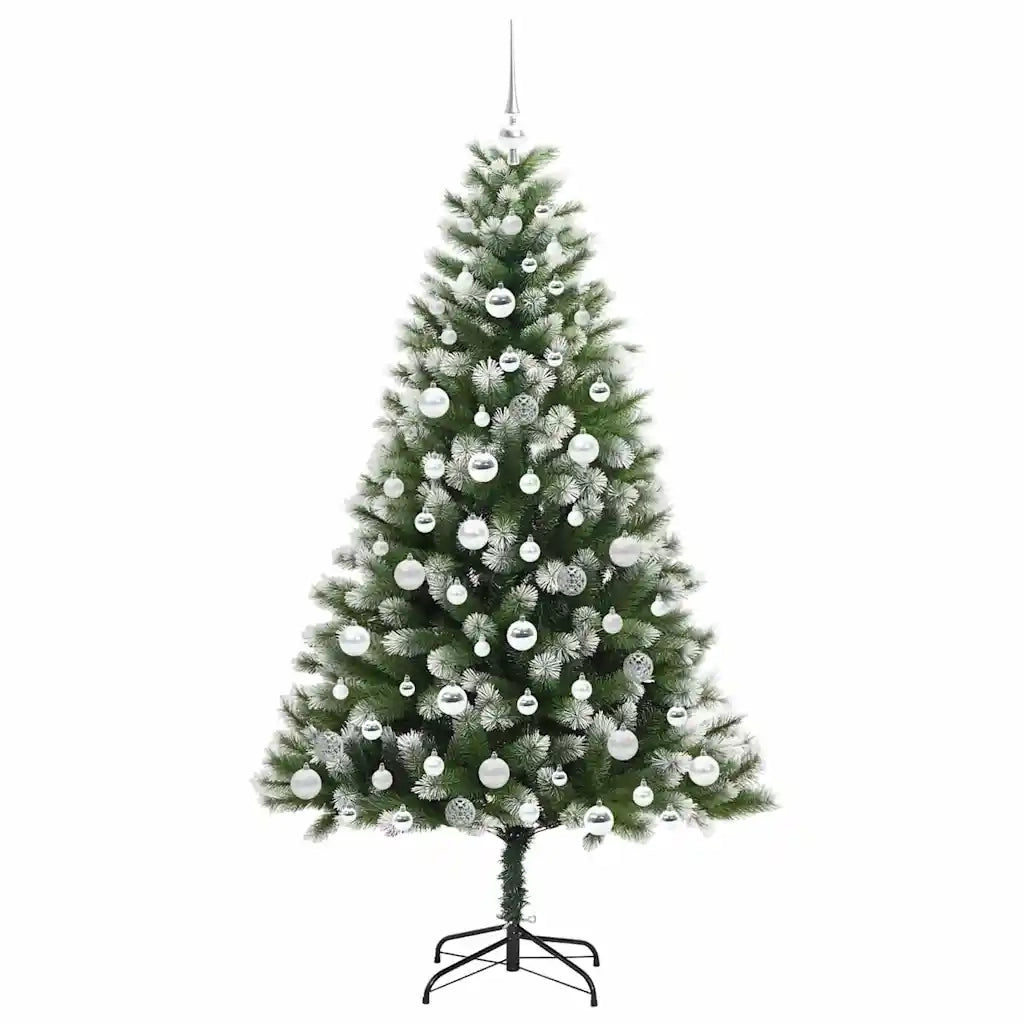 Albero di Natale artificiale a cerniera con neve fioccata