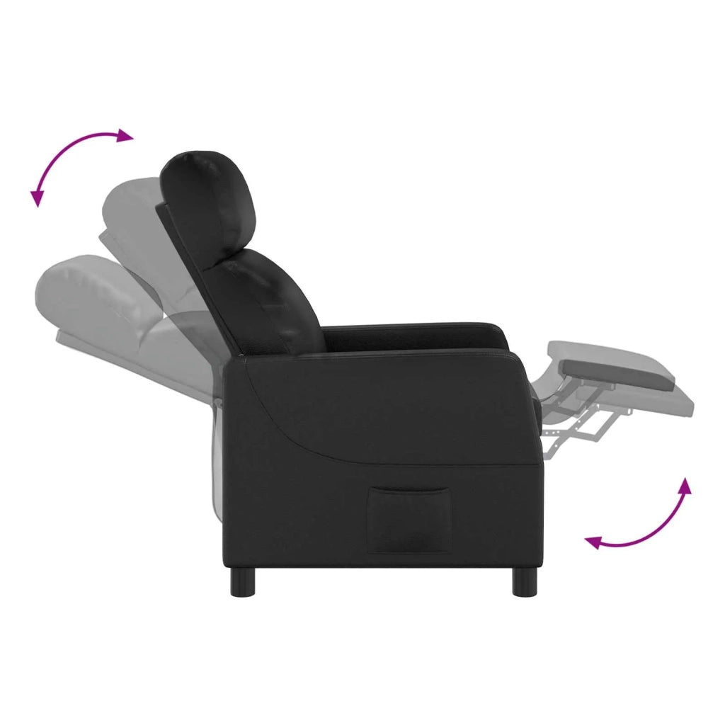 Divano Sedia-Poltrona Massaggiante Nero Similpelle 869882