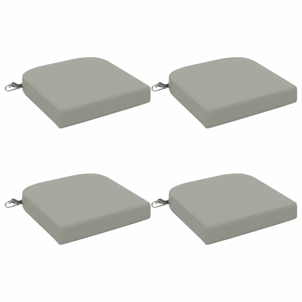 Cuscini per Sedia in 4 Pezzi SOEST 4 pz 100% Poliestere Grigio 945204