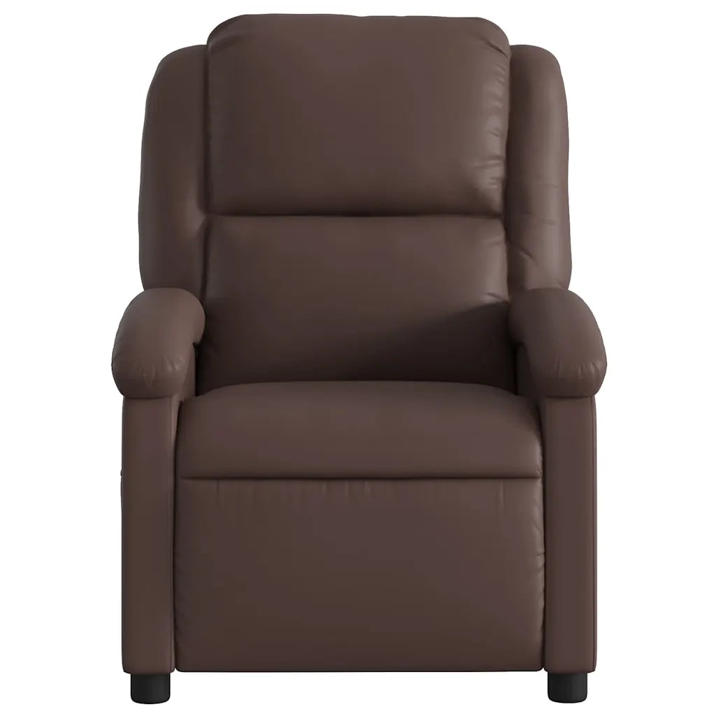 Poltrona Massaggiante Reclinabile marrone in Similpelle 371784
