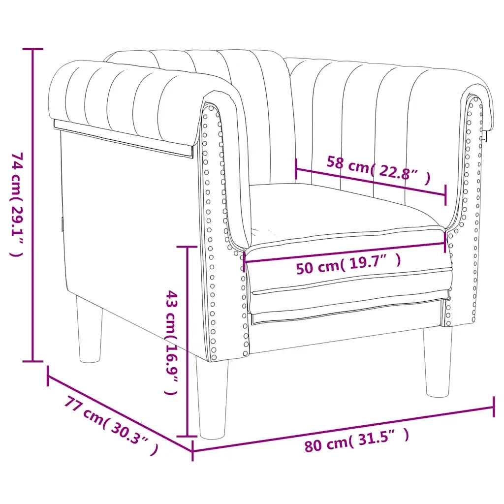 Poltrona Nera in Velluto 372570