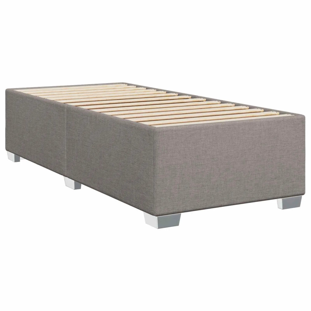 Letto con Box Spring, Materasso e LED Tortora 100 x 200 cm 3451879
