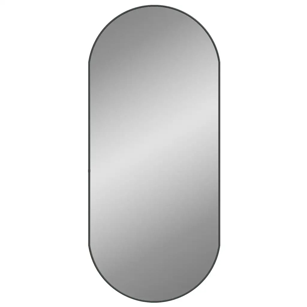 Specchio da Parete Nero 100x45 cm Ovale 348208