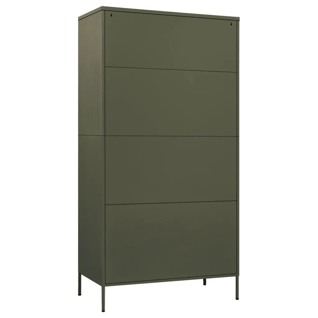 Armadio Verde Oliva 90x50x180 cm in Acciaio