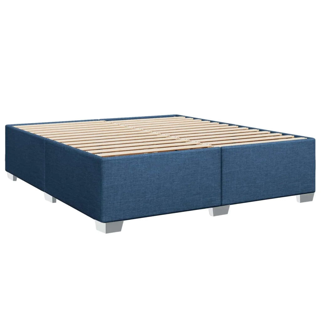 Letto box spring con materasso Blu 200 x 200 cm Tessuto 3453485