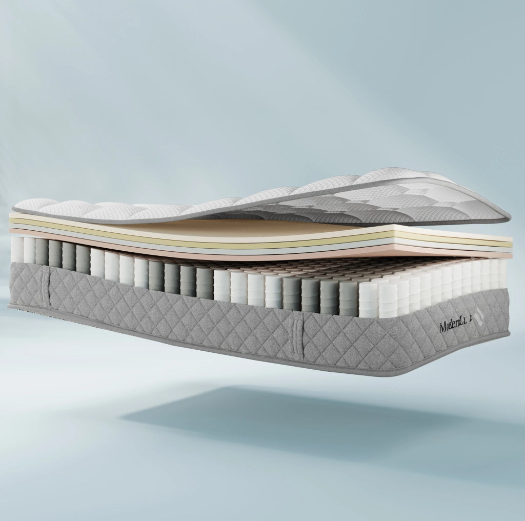 Letto matrimoniale 160x200 con contenitore LED USB-C e materasso