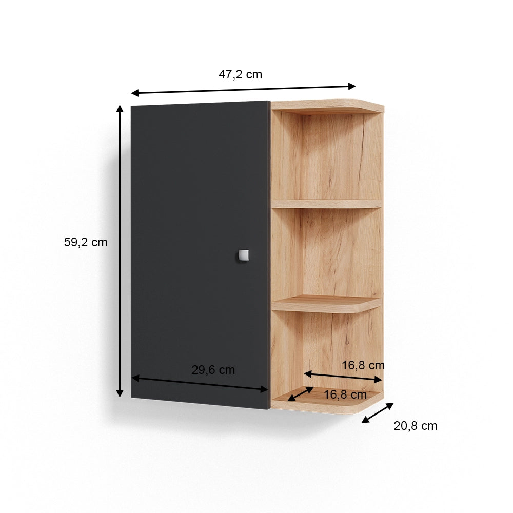 Vicco Mobile bagno Antracite 47.2 x 59.2 cm