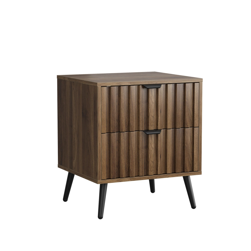 Comodino con 2 Cassetti ¨C MINIMAL ¨C Noce, 45x40x53 cm