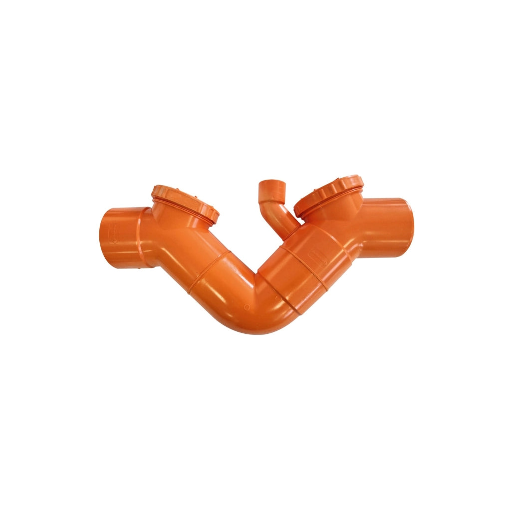 Sifone con sfiato in pvc (2 Tappi) : Diametro - 160