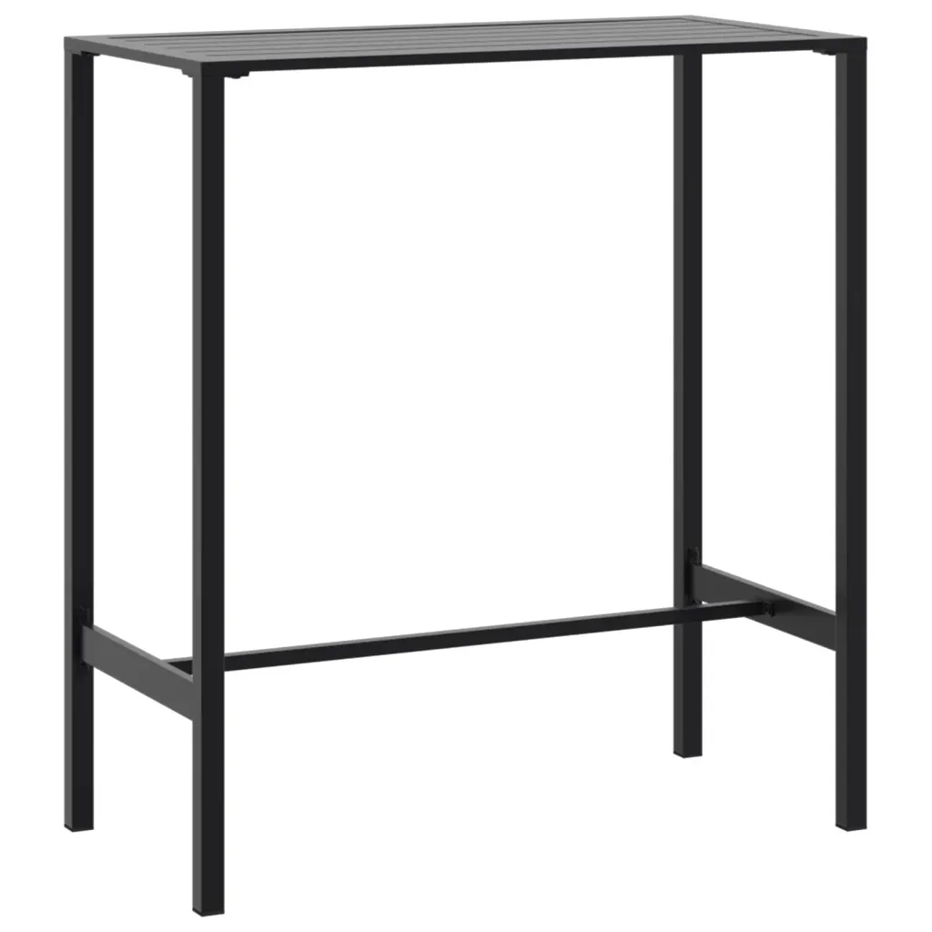 Tavolo da Bar Nero 100x50x110cm in Acciaio Verniciato a Polvere 4009268
