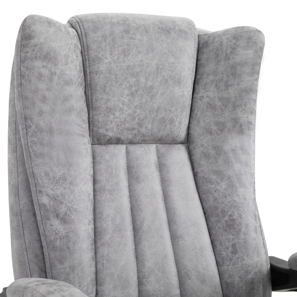 POLTRONA MASSAGGIO E RISCALDAMENTO 62x67x113-120 cm Grigio in microfibra