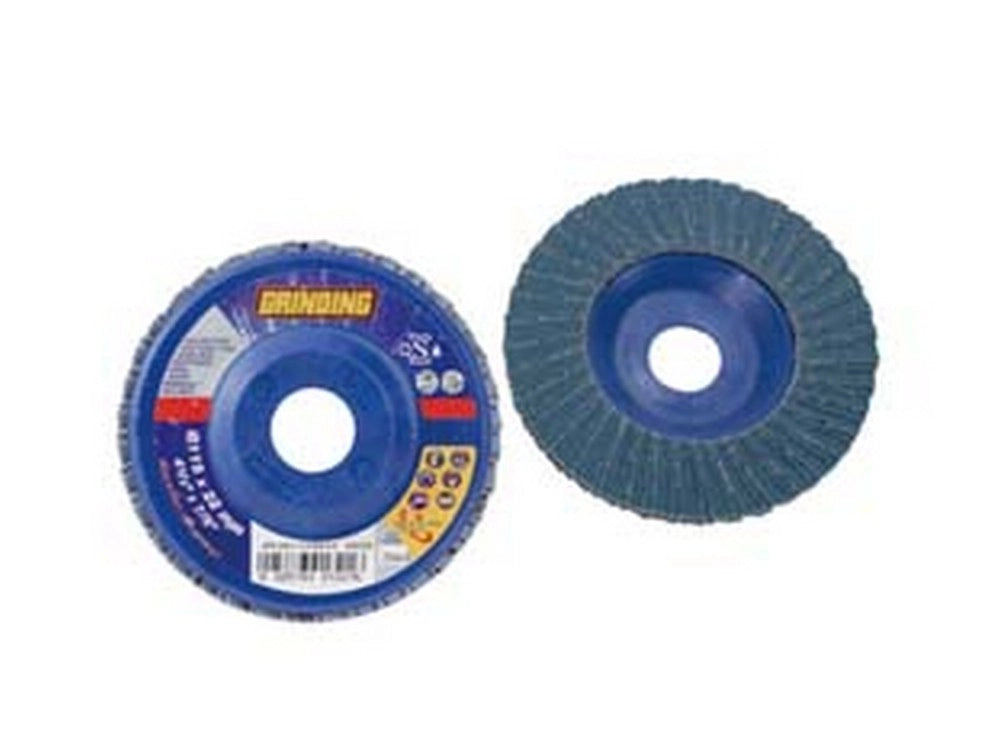 10pz dischi lamellari da sgrosso allo zirconio - ø mm.115 foro 22,2 grana 120 cod:ferx.fer227742
