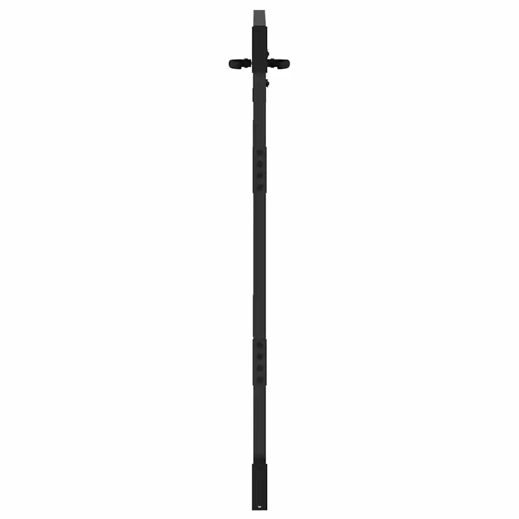 Cancello da giardino con blocco Nero 85 x 125 cm 42015870