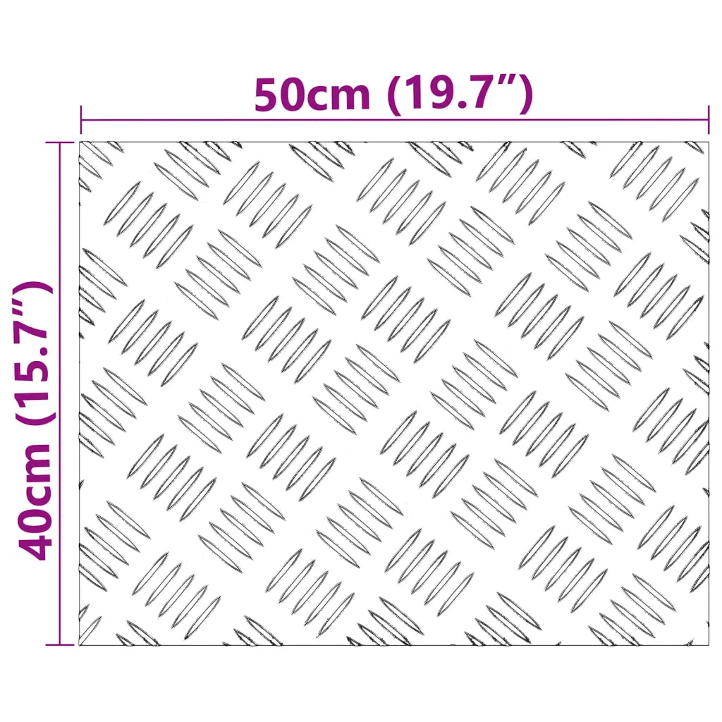 Gradini per Scale 2 pz | Tappetini per scale autoadesivi Argento 50 x 40 cm Alluminio
