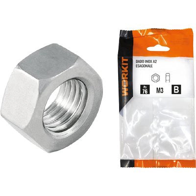 DADO ESAGONALE INOX A2 SELF WORKIT - M 5 CF CF=PZ 40- 5 confezioni