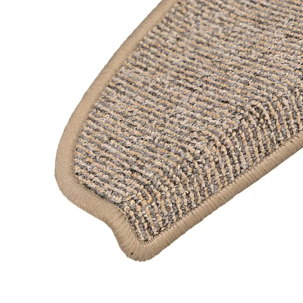 Tappetini per scale 15 pz 65x21x4 cm Marrone Semicircolari 149855