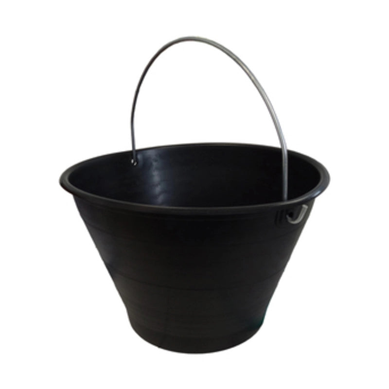 SECCHIO P/MURATORE PLAST C/ARCO NERO D 34CM 8 L- 10,0 pz