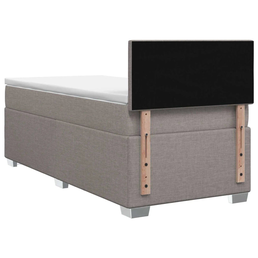 Letto con Box Spring, Materasso e LED Tortora 100 x 200 cm 3451879