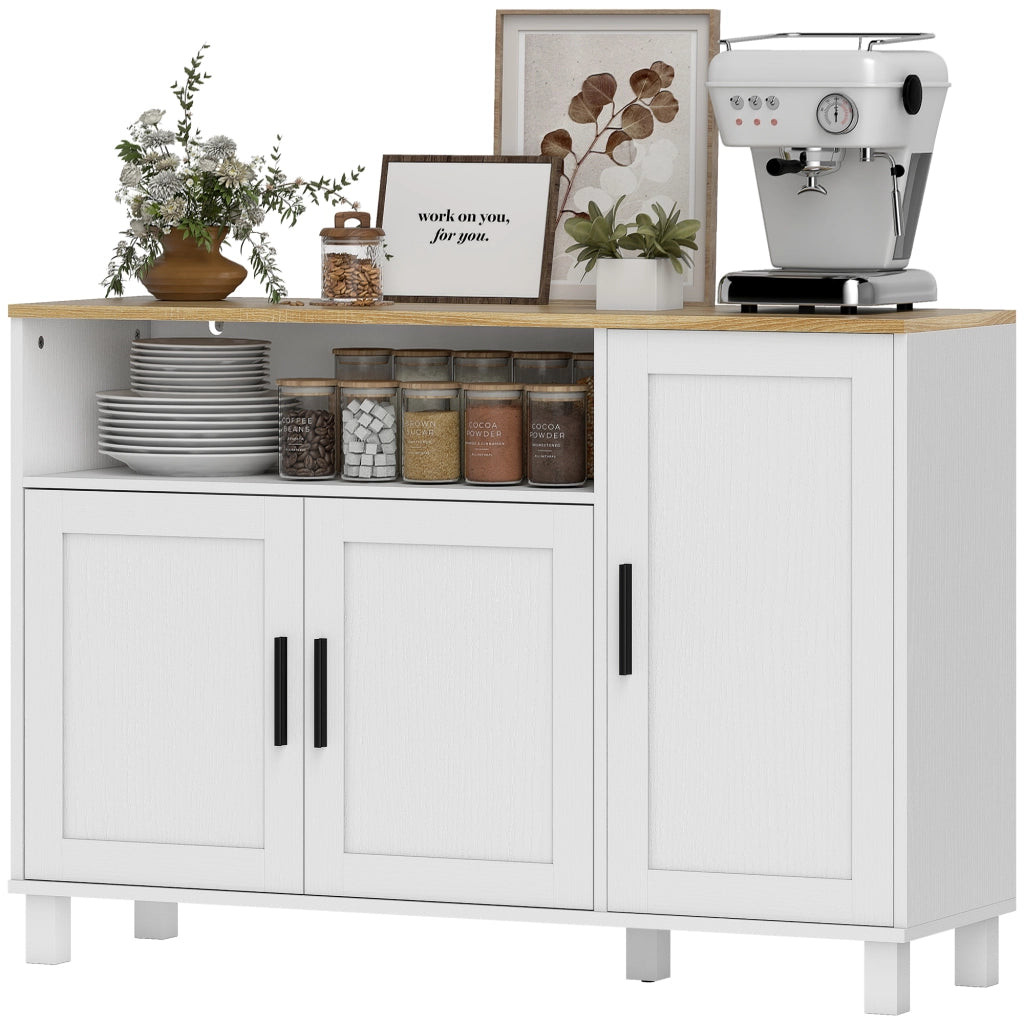 Credenza con ante e cassetti ¨C Minimal ¨C Bianco 110x33x75 cm
