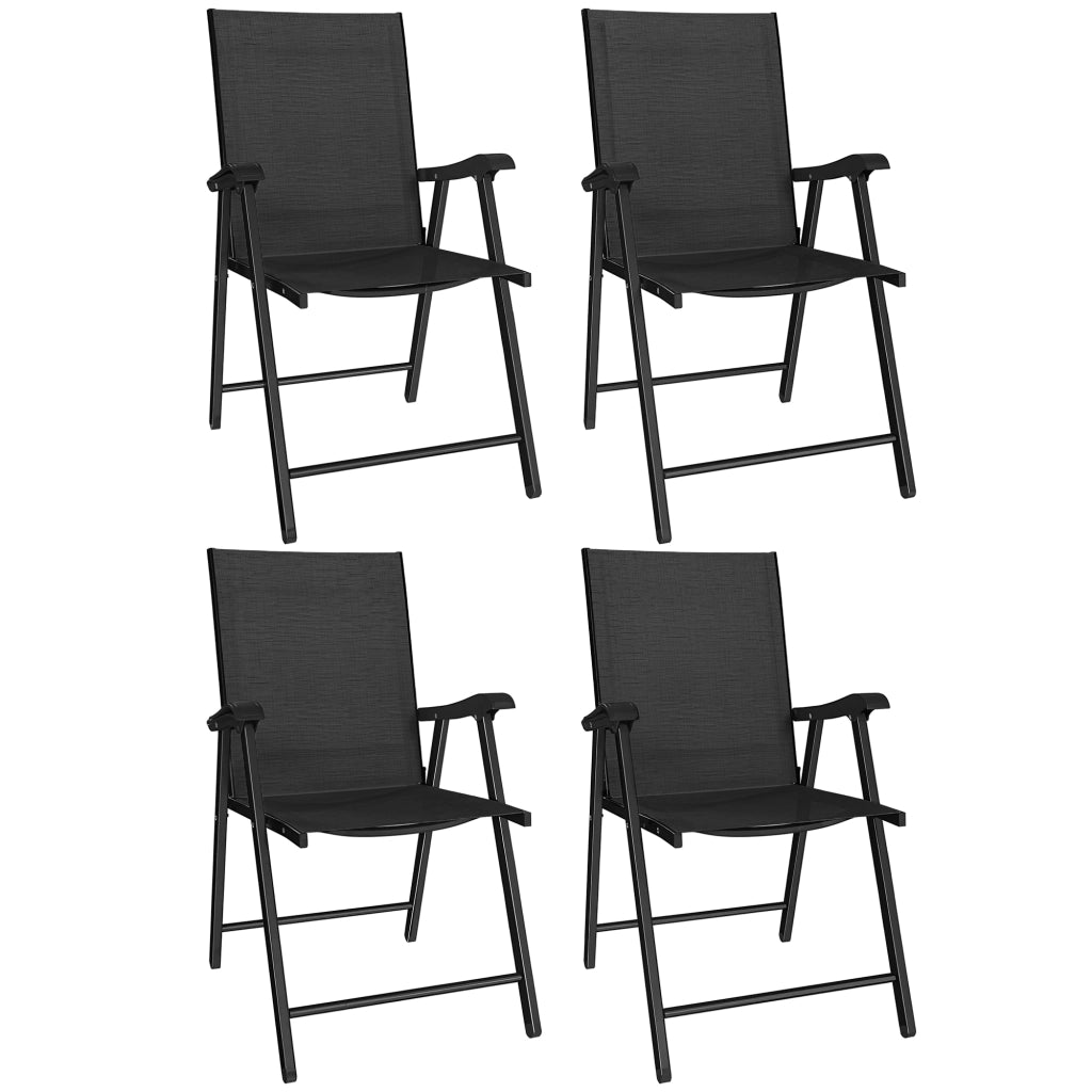Sedia da giardino pieghevole ¨C Minimal ¨C nero 58x62x97cm