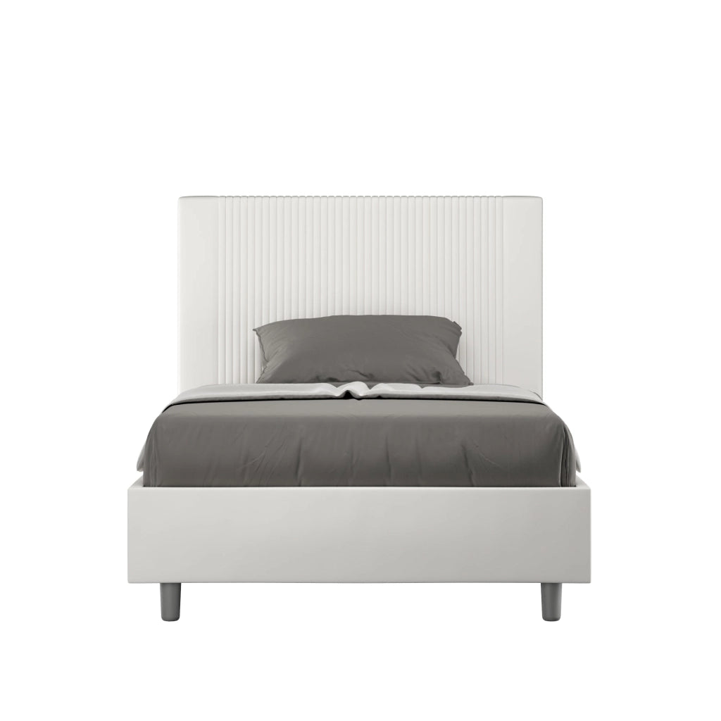 Letto Matrimoniale Extra Large 190x200 cm con Rete Goya Bianco