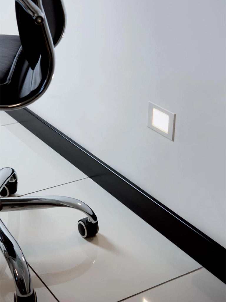 Lampada Segna Passo Rettangolare da Incasso a Parete a LED 3W 3000K Sovil Alluminio