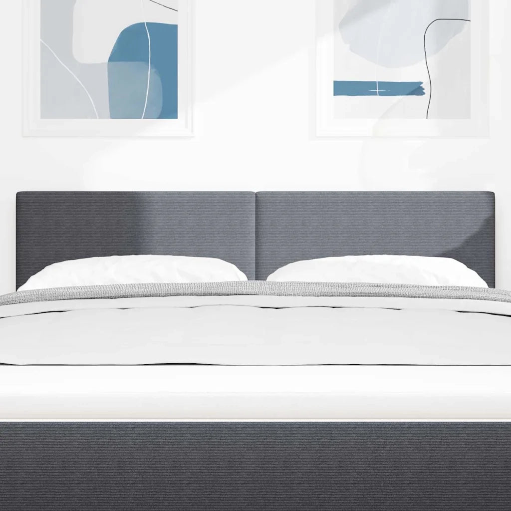 Testiera | Testata Grigio scuro 160 cm Tessuto in Cords