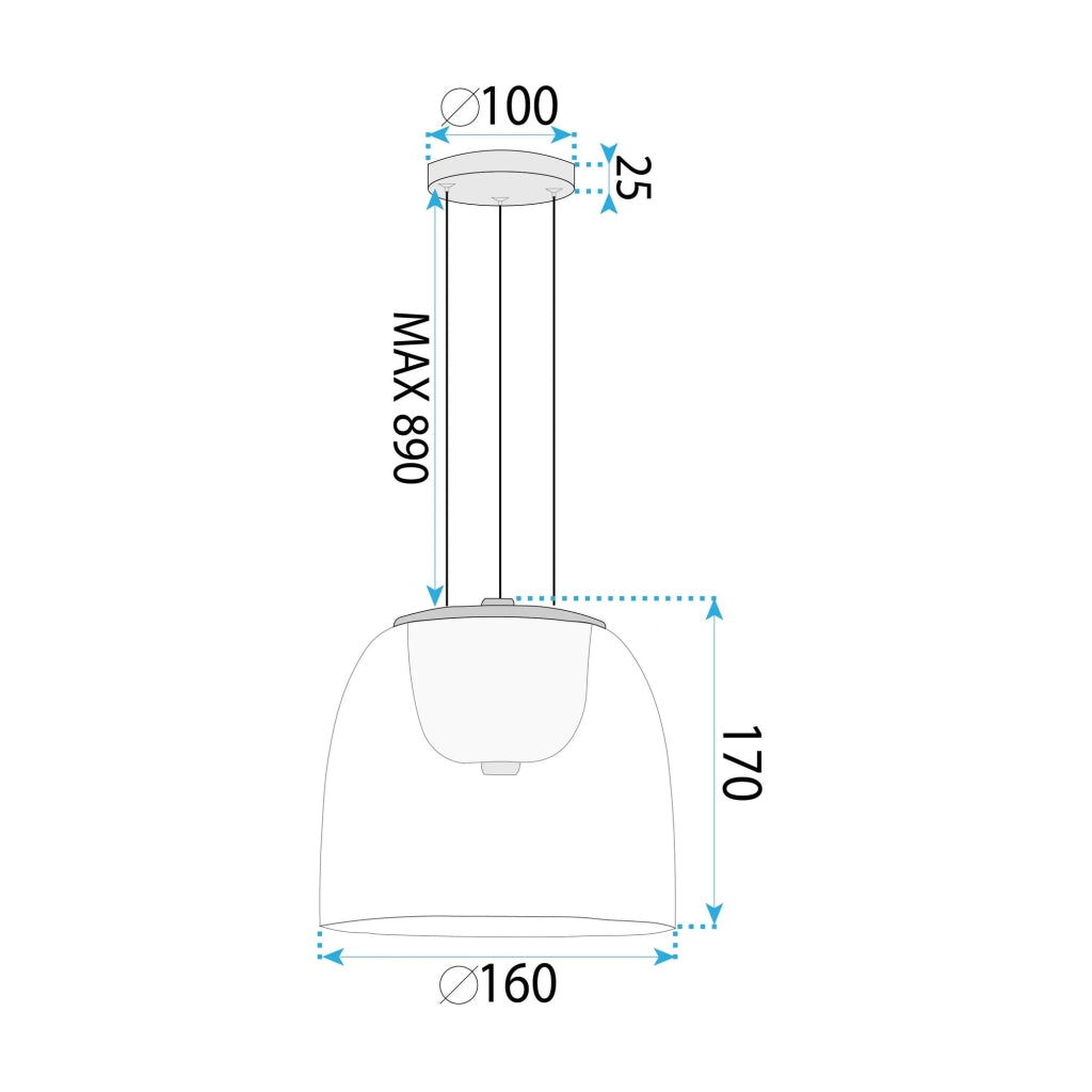 Lampada A Sospensione Led APP1689-1PC A Gold