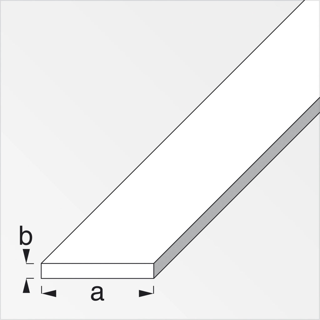 PROFILO BIANCO H.200 CM PIATTO 25X2 MM- 5,0 pz