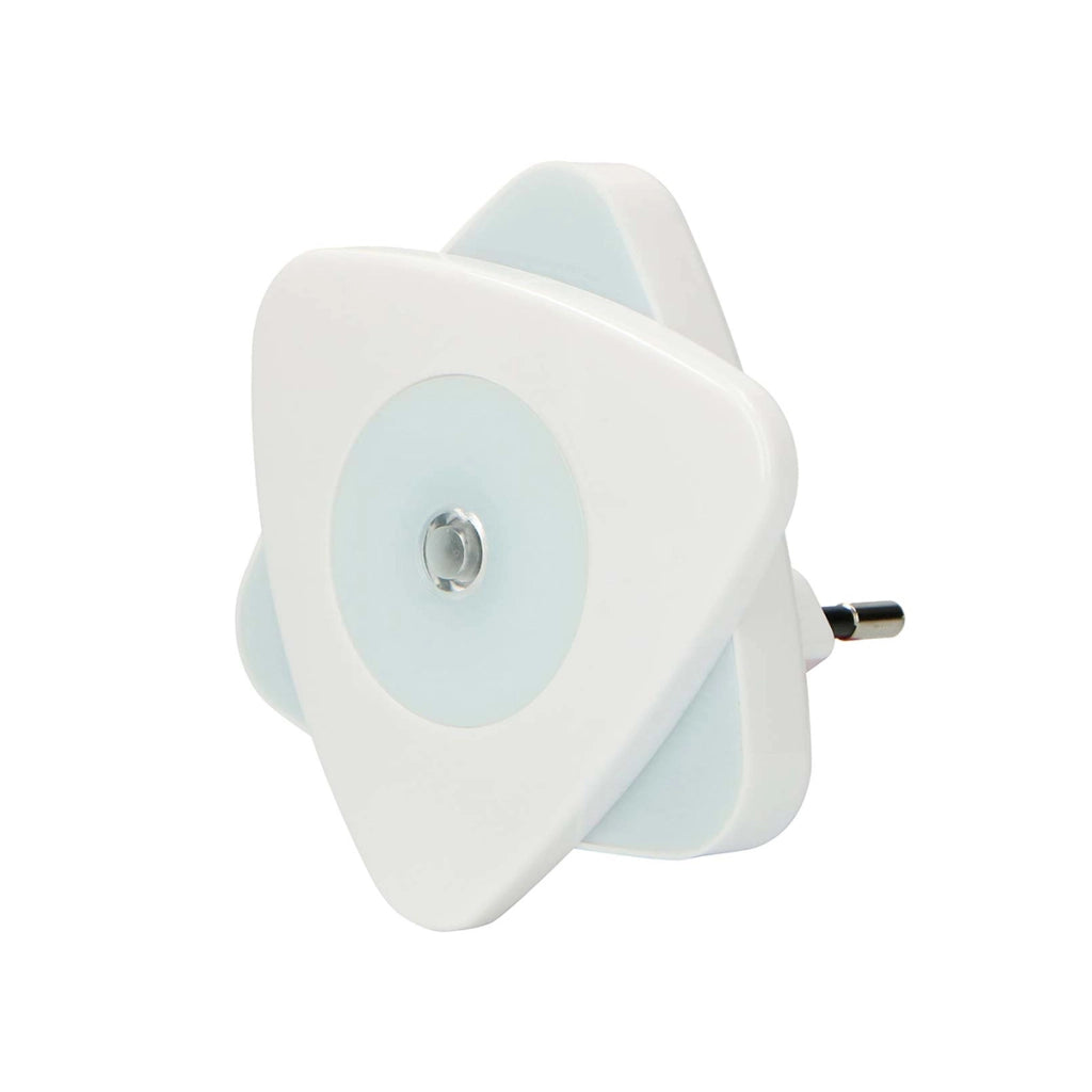 Luce Notturna LED da Presa a Muro con Sensore Crepuscolare Regolabile Bianco / Blu Alecto